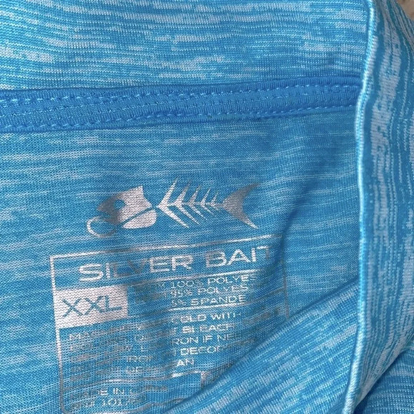 Silver Bait men’s blue top size XXlarge - Picture 6 of 7